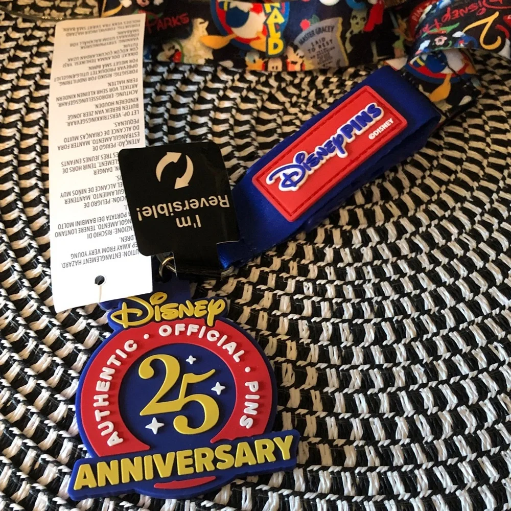 Authentic New with tag. Disney Multicolor Mickey Mouse Pin Lanyard